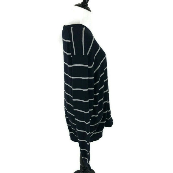 Tommy Hilfiger Women's L Large Knit Sweater Lightweight 100% Cotton Striped - Picture 4 of 7